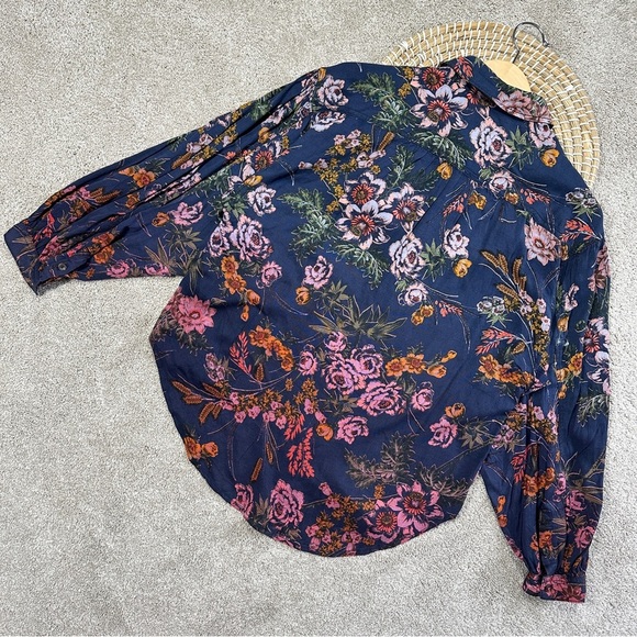 Pilcro and The Letterpress Evika Button Down Shirt Top Longsleeve Multicolored S - Picture 7 of 11